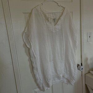Women’s Michael‎ stars white linen top dress size medium m